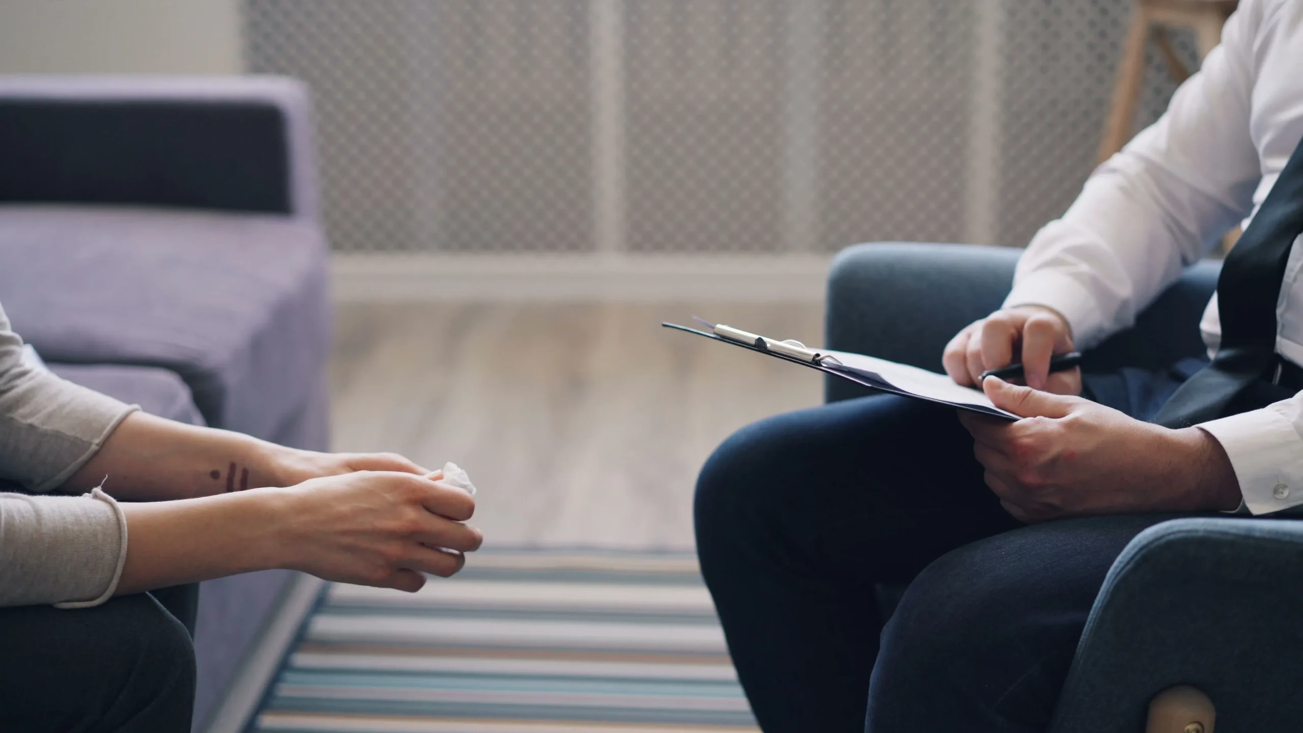 Student discussing an academic support plan with a counselor